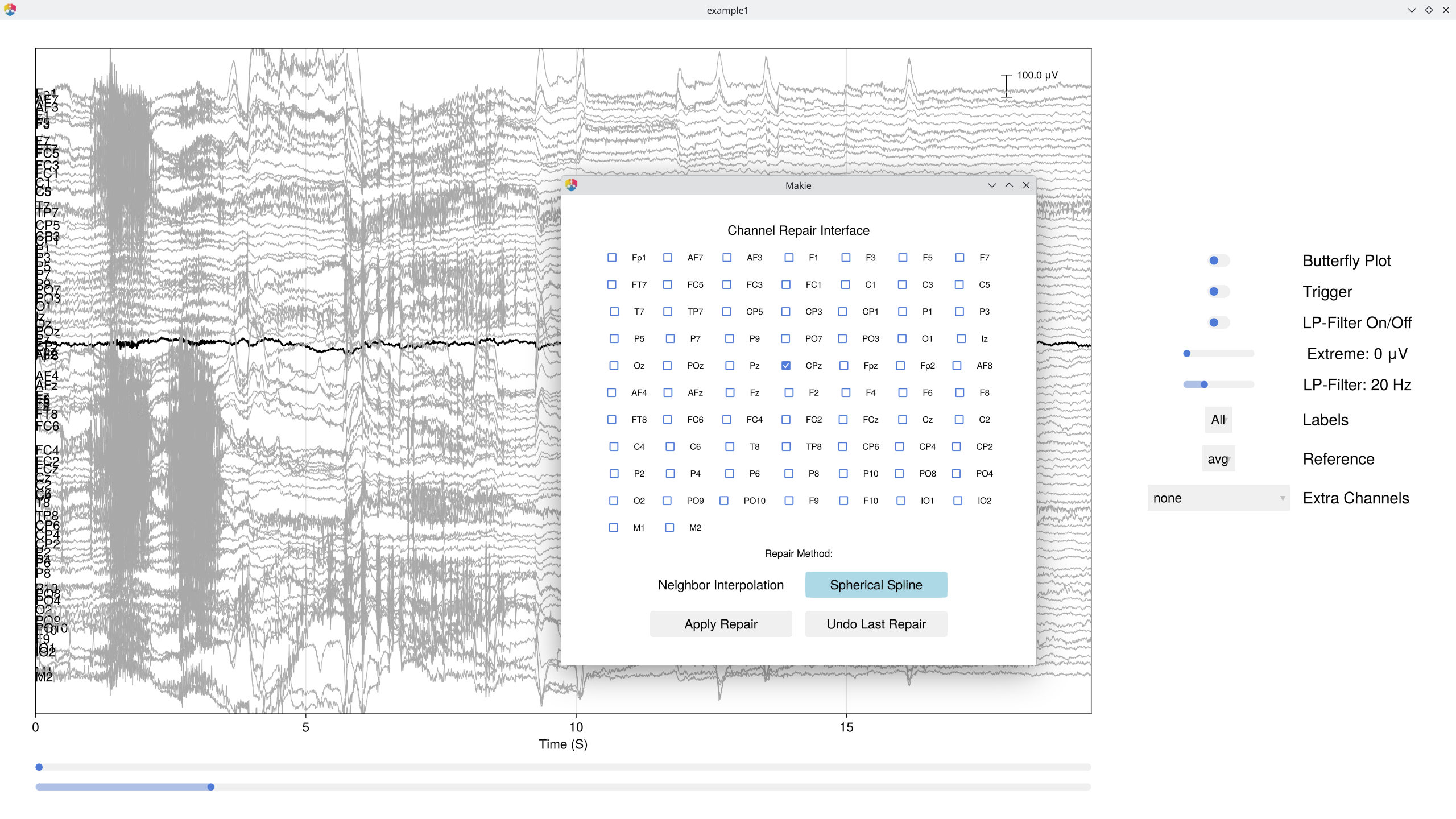 Channel repair interface